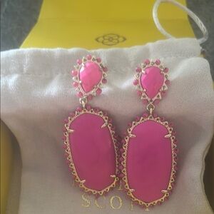 Kendra Scott Fuchsia Statement Earrings